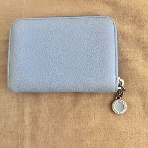 BVLGARI Leather Zip Around Coin Purse wallet